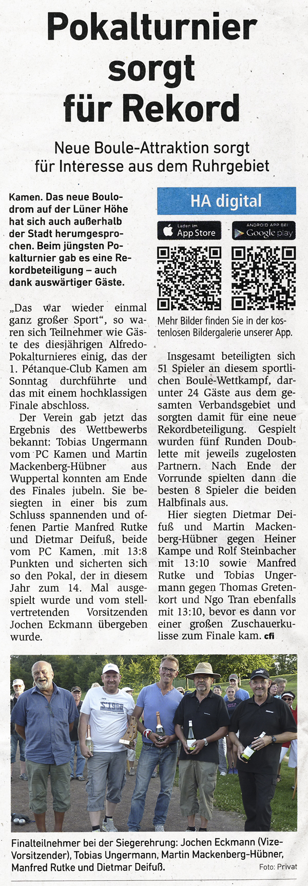 HA Alfredo Pokal 2015