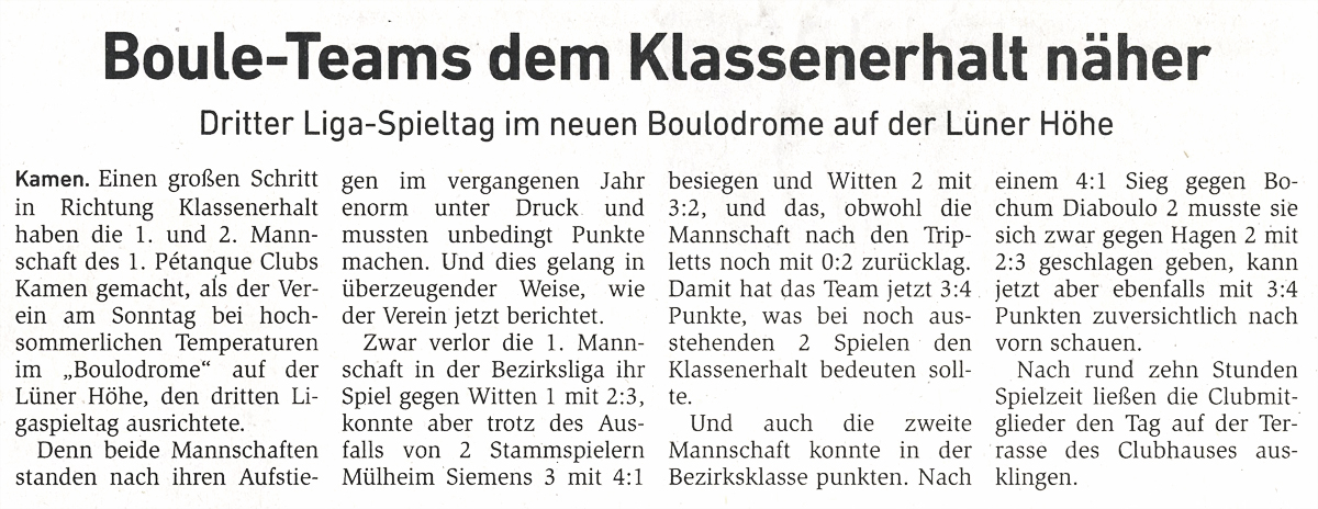 Ligaspieltag 1 2015
