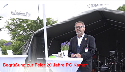 Begrüßung Manfred Rutke 20 Jahre PC Kamen